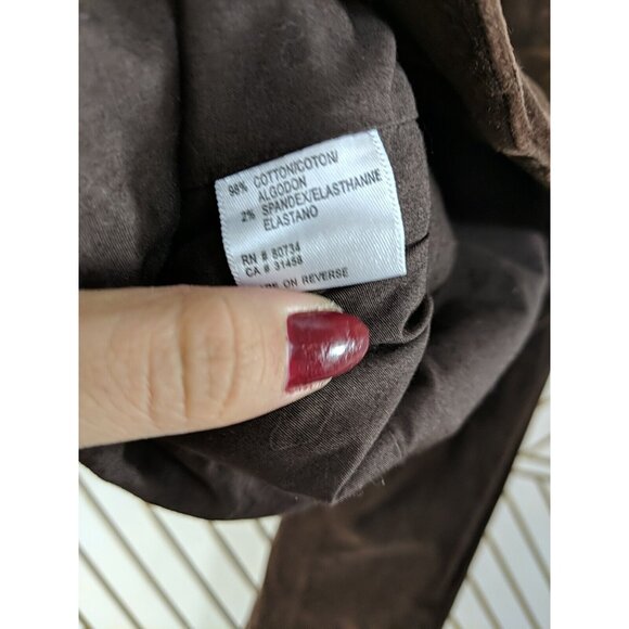 BCBGMaxazria Women's Velvet Military Cut Blazer Brown Mandarin Collar XS NEW - Picture 7 of 8